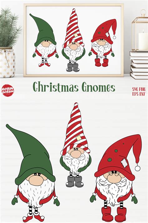 Download Free Christmas Gnomes SVG Bundle Cricut SVG